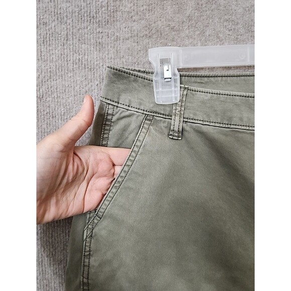 Old Navy OG Straight Chino Pants Womens 14 Green Cotton Stretch NEW - Picture 2 of 8